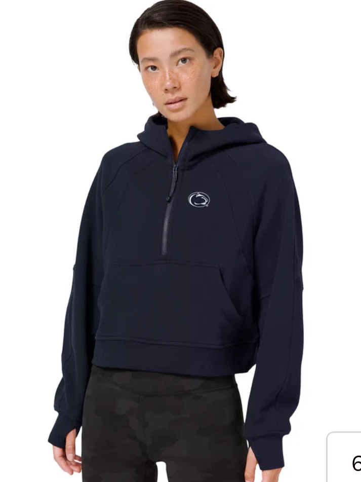 Light Use! Rare Lululemon Scuba Half Zip Hoodie Penn State Size Xl/Xxl